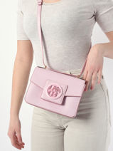 Cross Body Tas S Roxane Leder Lancel Roze roxane A12072-vue-porte