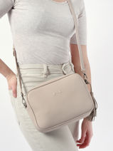 Sac Bandoulire Camera Bag Cuir Nathan baume Rose nathan 2-vue-porte