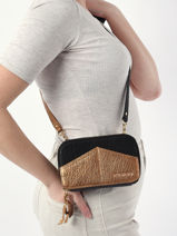 Sac Banane Paula Cuir Paul marius Noir dore PAULADOR-vue-porte