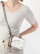 Sac Banane Paula Argento Cuir Paul marius Gris argento PAULAARG-vue-porte