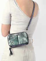 Sac Banane/bandoulire Paula Cuir Paul marius Vert vintage PAULA-vue-porte