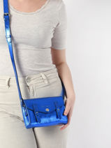Cross Body Tas Ultraviolet Leder Paul marius Blauw ultraviolet UV-vue-porte