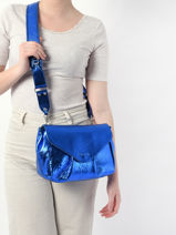 Cross Body Tas Ultraviolet Leder Paul marius Blauw ultraviolet UV-vue-porte