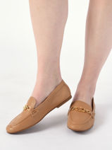 Mocassins Averi En Cuir Lauren ralph lauren Marron women 83498310-vue-porte