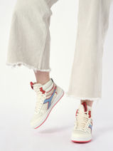 Sneakers Magic Mid Label En Cuir Diadora Blanc women 92921050-vue-porte