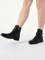 Bottines En Cuir Tommy hilfiger Noir women 6753BDS-vue-porte