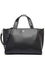 Handtas Tommy Life Gerecycleerd Polyester Tommy hilfiger Zwart tommy life AW14469