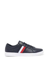 Sneakers En Cuir En Cuir Tommy hilfiger Bleu men 6721DW5