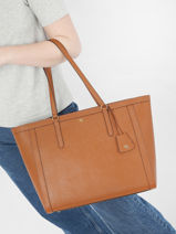 Sac Shopping Clare 33 Cuir Lauren ralph lauren Marron clare 31842430-vue-porte