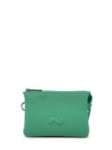 Porte-monnaie 2 Compartiments Cuir Nathan baume Vert original n 302N