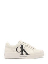 Sneakers En Cuir Calvin klein jeans Blanc women 9080LB