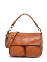 Cross Body Tas Dewashed Leder Milano Bruin dewashed DE22112