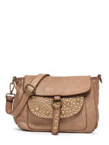 Cross Body Tas Dewashed Leder Milano Beige dewashed DE22061