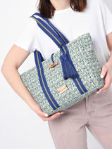 Cabas Persea Coton Woomen Bleu persea WPER14-vue-porte