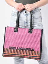 Schoudertas K Skuare Karl lagerfeld Roze k skuare 231W3022-vue-porte