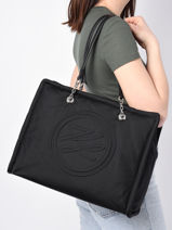 Sac Shopping K Autograph Polyester Recycl Karl lagerfeld Noir k autograph 231W3042-vue-porte