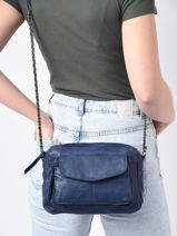Cross Body Tas Naina Leder Pieces Blauw naina 17087872-vue-porte
