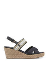 Sandales Semelle Compense Tommy hilfiger Bleu women 7090DW6