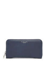 Portefeuille Classic Miniprix Bleu grained H1689