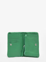 Portefeuille Lilou Cuir Nat et nin Vert vintage LILOU-vue-porte