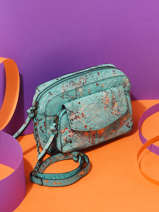 Cross Body Tas Daino Metallic Leder Pieces Groen daino 17110327