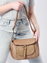 Cross Body Tas Dewashed Leder Milano Beige dewashed DE22061-vue-porte