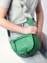 Cross Body Tas Sangle Miniprix Groen sangle MD5492-vue-porte