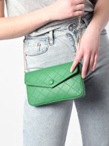 Sac Bandoulire Couture Miniprix Vert couture L86014-vue-porte