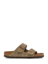 Slippers Arizona Uit Leder Birkenstock Goud women 951303