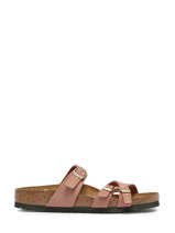 Slippers Franca Injected River Uit Leder Birkenstock Roze women 1024261