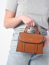 Cross Body Tas Croco Miniprix Bruin croco R1686-vue-porte