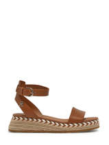 Sandales En Cuir Tommy hilfiger Marron women 7080GU9