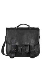 Le  Cartable  S Cuir Paul marius Noir vintage S