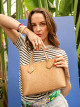 Sac Port Main Essential Tote Cuir Lancel Marron essential tote A12355