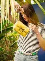 Cross Body Tas Love Baby Puff Leder Pinko Geel love bag puff A0F2