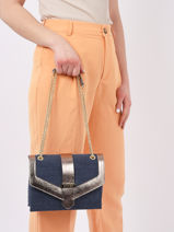 Cross Body Tas M Jana Linnen Etrier Blauw jana lin EJLI002M-vue-porte