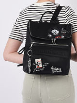 Rugzak Desigual Zwart mickey rock 23SAKP30-vue-porte