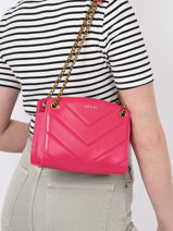 Sac Bandoulire Mini Simone Cuir Nat et nin Rose vintage MINISIMO-vue-porte