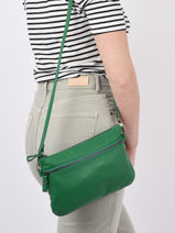 Cross Body Tas Vicky Leder Nat et nin Groen vintage VICKY-vue-porte