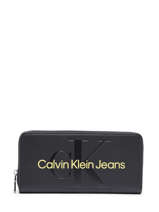 Portefeuille Calvin klein jeans Noir sculpted K607634