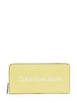 Portefeuille Calvin klein jeans Jaune sculpted K607634