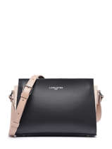 Sac Bandouli�re Smooth Cuir Lancaster Noir smooth 437-02