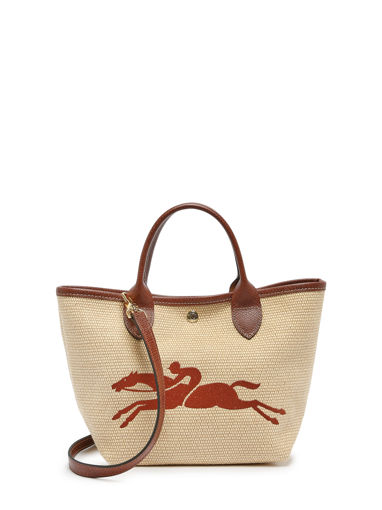 Longchamp Le panier pliage Sac port main Marron