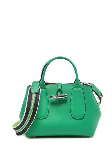 Longchamp Roseau box Sac port main Vert