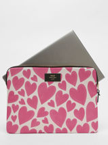 Laptophoes 14" Pink Love Wouf Roze daily S230007-vue-porte