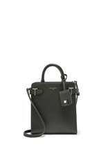 Sac Bandoulire Vertical Emilie Cuir Le tanneur Noir emily TEMI1A00