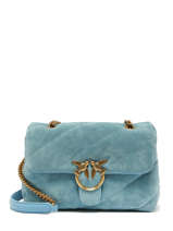 Cross Body Tas Classic Love Bag Puff Nappa Leder Pinko Blauw love bag puff A0F6