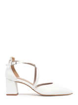 Escarpins En Cuir Tamaris Blanc accessoires 20