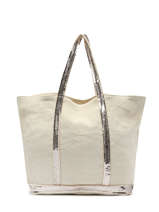 Le Cabas Moyen Plus Plus Lin Et Paillettes Vanessa bruno Beige cabas lin 31V40315