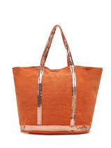 Le Cabas Moyen+ Zipp Lin Paillettes Vanessa bruno Orange cabas lin 31V40409